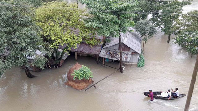 উত্তরাঞ্চলে বন্যা পরিস্থিতির অবনতি, বিপৎসীমার উপরে ১০ নদীর পানি